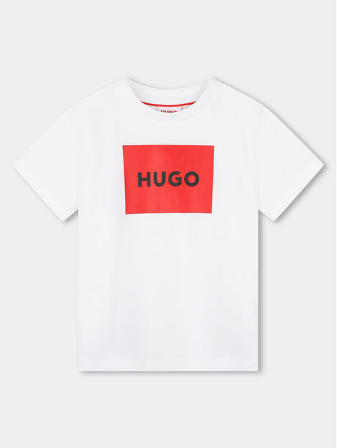 Hugo White Block Logo T-Shirt