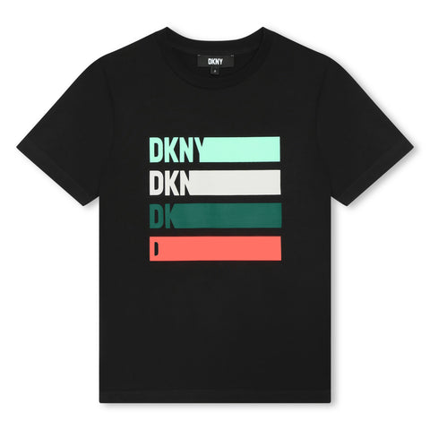 Dkny Black Colour Stripe T-Shirt
