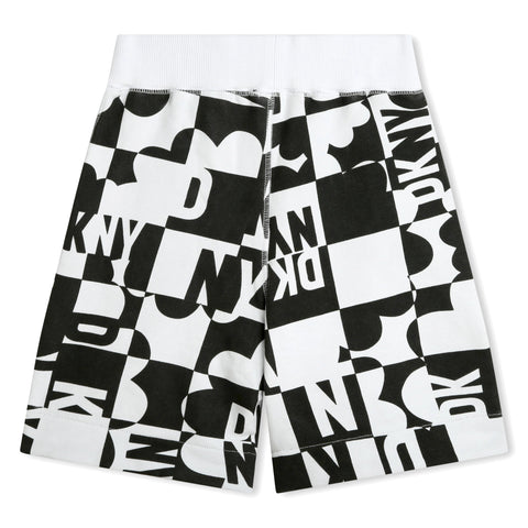 Dkny Black/White Cube Reversible Shorts