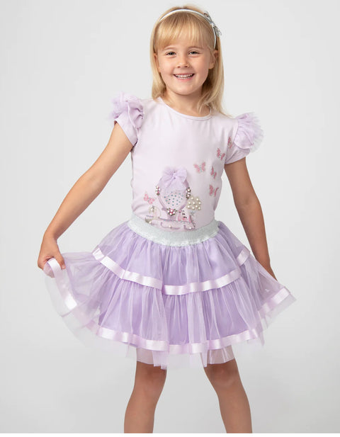 Caramelo Lilac Vanity Skirt Set