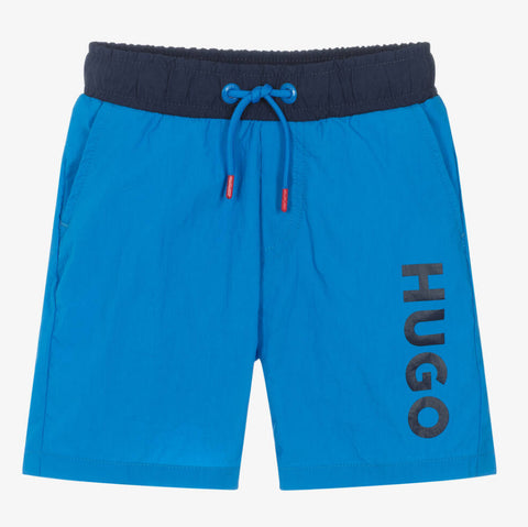 Hugo Electric Blue Logo Swim Shorts