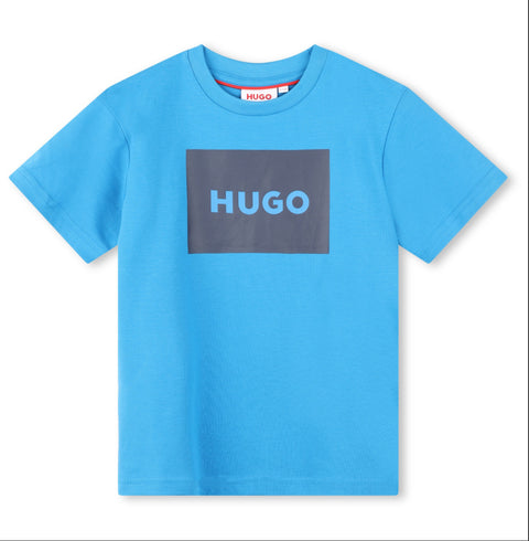 Hugo Electric Blue Block Logo T-Shirt