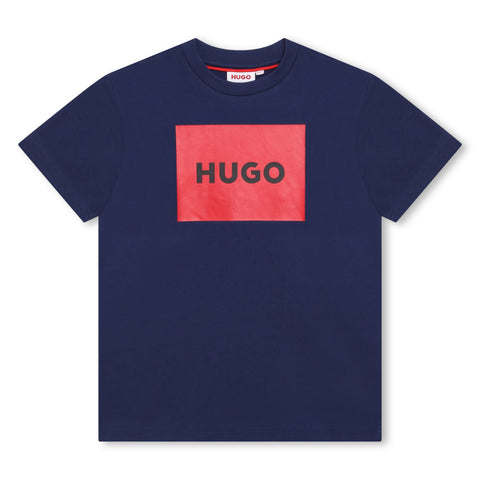 Hugo Navy Block Logo T-Shirt