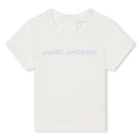 Marc Jacobs White/Baby Blue Logo Shorts Set