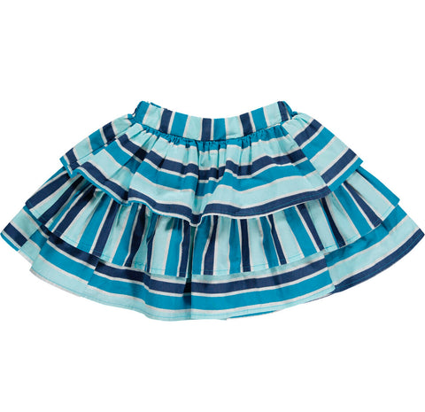 Adee Blue Stripe Skirt Set