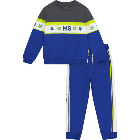 Mitch & Son Royal Blue/Grey & Lime Tracksuit
