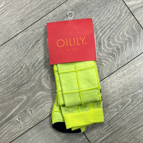Oilily Lime Check Tights