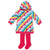 Agatha Pink Multi Stripe Hooded Dress