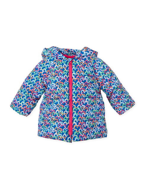 Agatha Blue Multi Hearts Coat