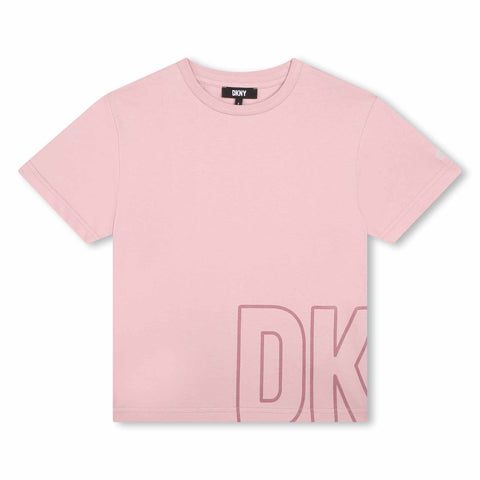 Camiseta rosa con logo de Dkny