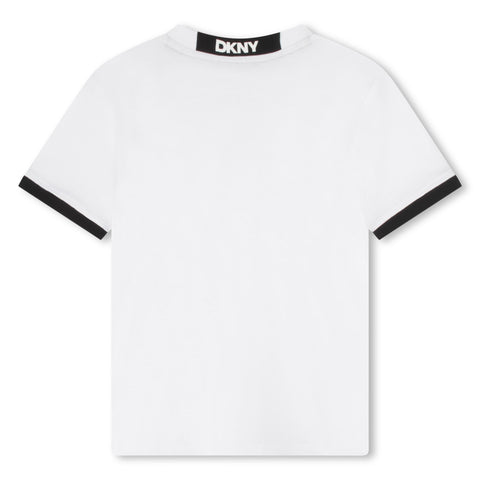 Dkny White/Black Logo T-Shirt