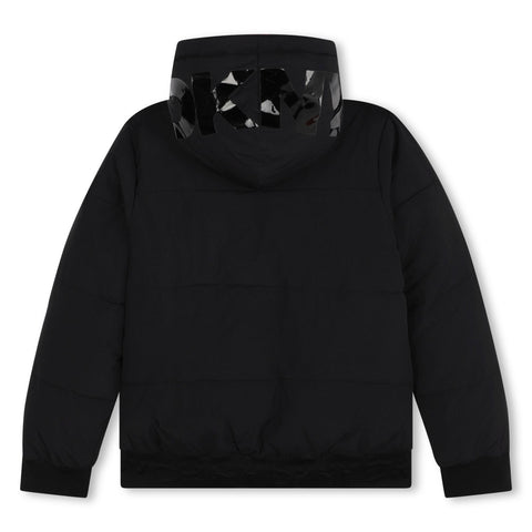 Dkny Black/Pink Logo Coat