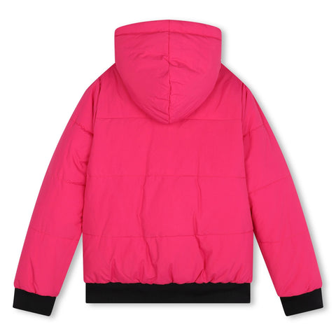 Dkny Black/Pink Logo Coat