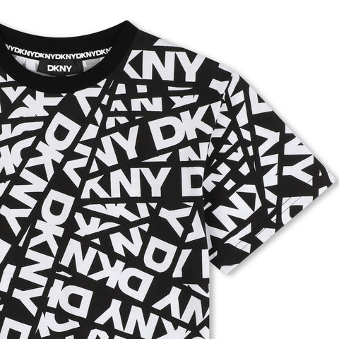 Dkny Black/White Multi Logo T-Shirt