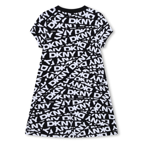 Dkny Black/White Multi Logo Dress