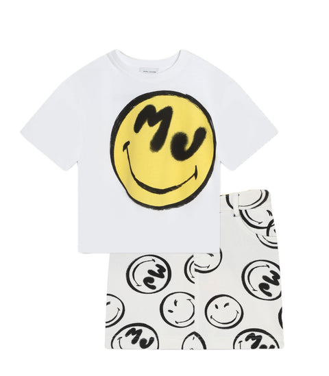 RESERVA Conjunto de falda blanca con logo sonriente de Marc Jacobs