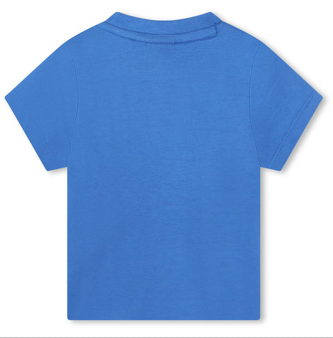 Camiseta con logo azul eléctrico de Boss