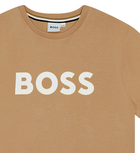 Camiseta con logo de piedra de Boss