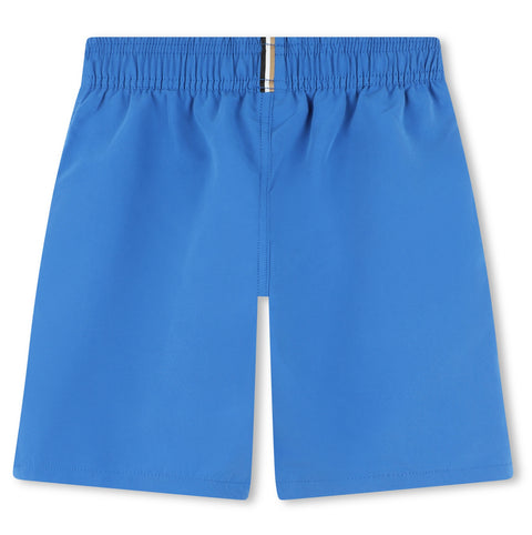 Pantalones cortos con logo en azul eléctrico de Boss