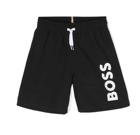 PRE-ORDEN Shorts negros con logo de Boss