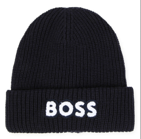 Gorra con logo azul marino de Boss