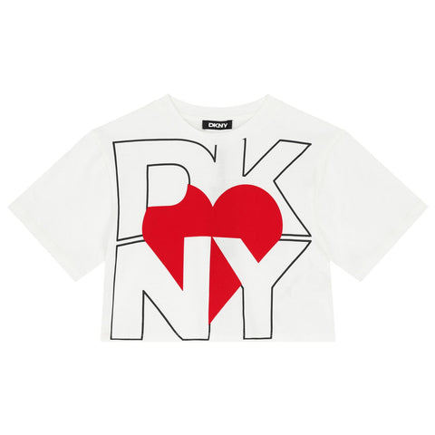 Dkny White Heart T-Shirt