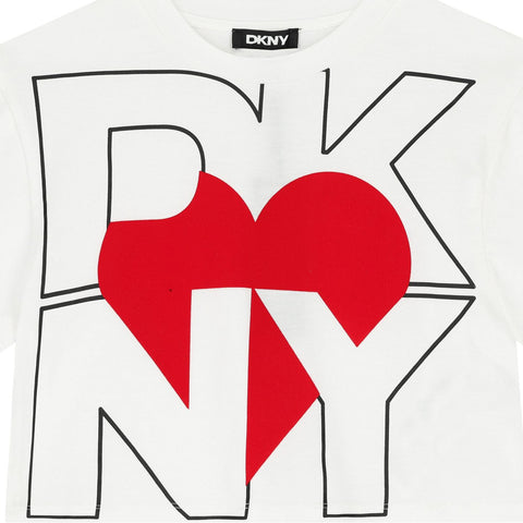 Dkny White Heart T-Shirt