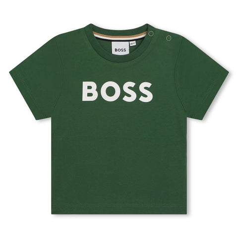 Camiseta con logo verde de Boss
