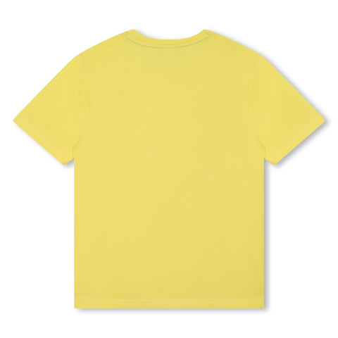 Camiseta amarilla con logo de Boss