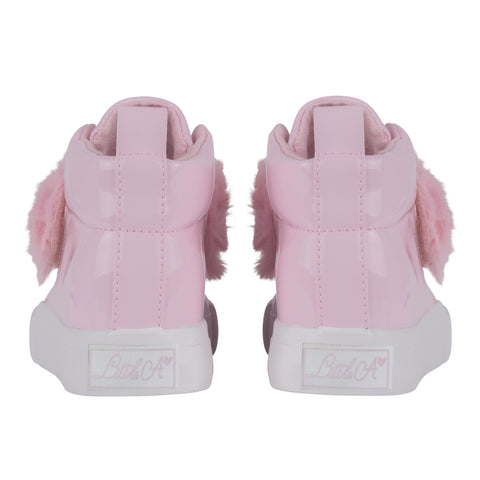 Little A Pink Fur High Tops