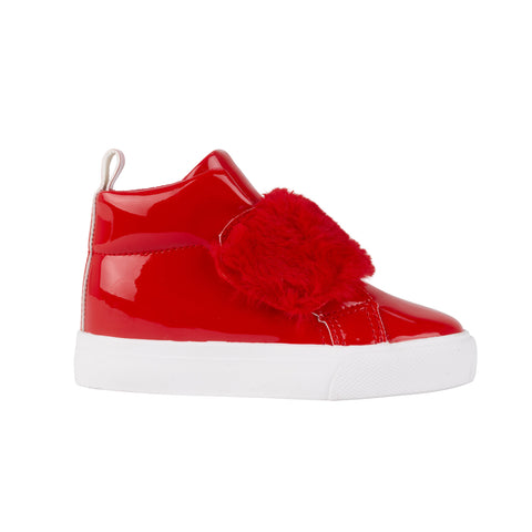 Little A Red Fur High Tops