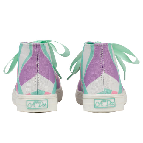 Adee Pastel Print High Top Trainers