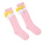 Adee Pink Bow Knee Socks