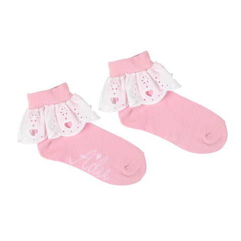 Adee Pink Frill Socks