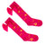 Adee Pink Block Hearts Knee Socks