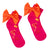 Adee Pink Block Heart Socks