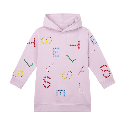 Stella McCartney Lilac Multi Logo Hooded Dress