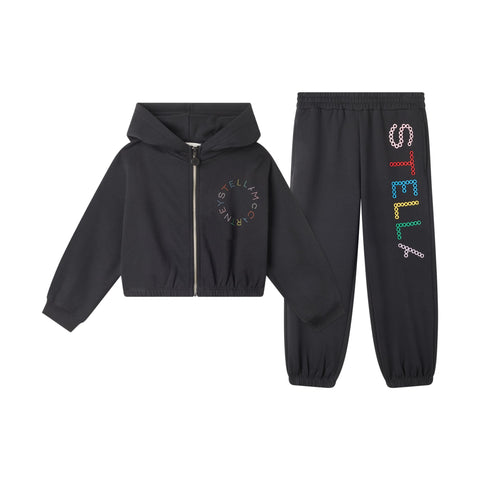 Stella McCartney Black Colour Logo Tracksuit