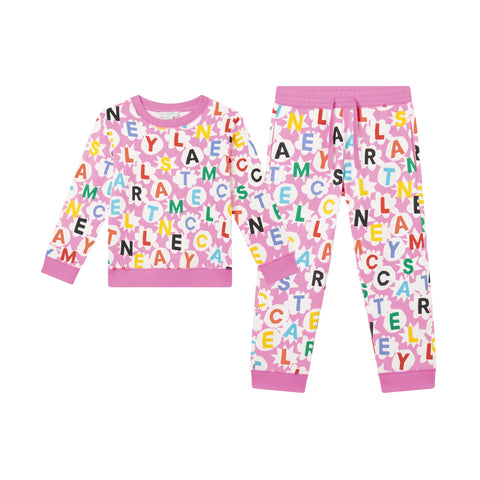 Stella McCartney Pink Patch Multi Logo Tracksuit