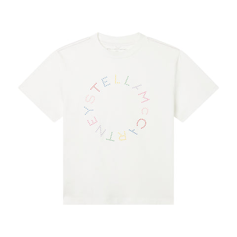 Stella McCartney White Circle Logo T-Shirt