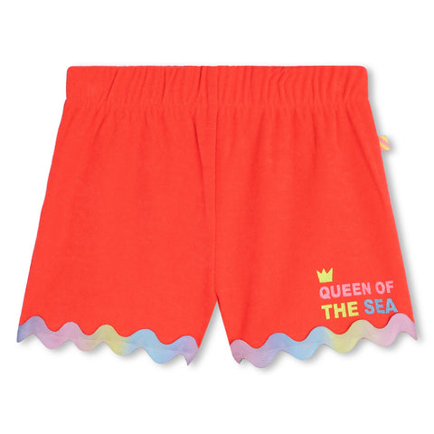 Conjunto de pantalones cortos cortos en color coral de Billieblush
