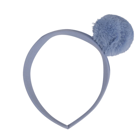 Adee Iced Blue Pom Pom Headband