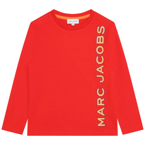 Marc Jacobs camiseta de manga larga roja brillante