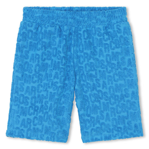 Marc Jacobs pantalones cortos azules con múltiples logos