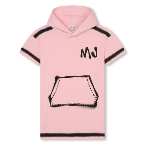 Vestido con logo MJ rosa/negro de Marc Jacobs