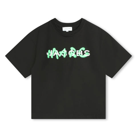 Marc Jacobs camiseta negra/verde con logo Grafetti