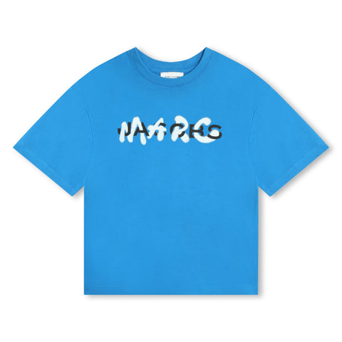 Marc Jacobs Blue Grafetti  Logo T-Shirt
