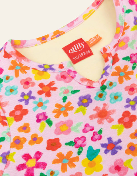 Oilily Pink Flowers T-Shirt