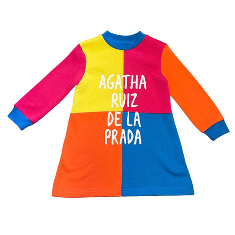 Agatha JNR Colour Block Logo Dress