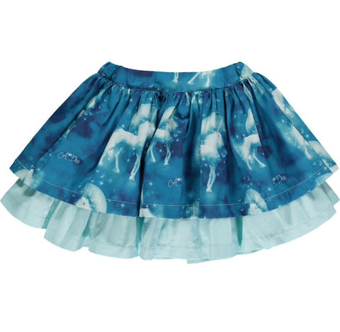 Conjunto de falda de unicornio azul Adee